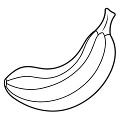 Wall Mural - banana line art on white background