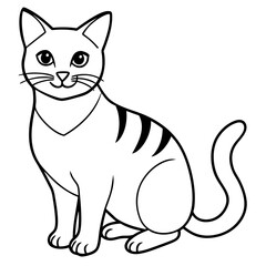 Sticker - black and white cat