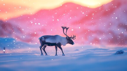 Sticker - Reindeer in a Winter Wonderland