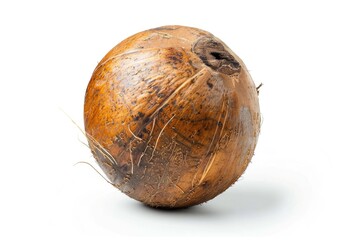 Canvas Print - A close-up shot of a coconut on a white surface