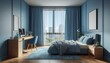 © Silvia Bogdanski - blaues Schlafzimmer