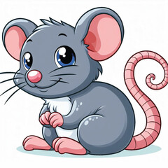 Poster - Cute Rat Vector Cartoon illustration