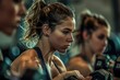 © Fotograf - Women exercising together at a gym