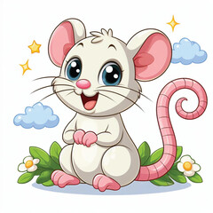 Poster - Cute Rat Vector Cartoon illustration