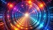 © yuwaree - Abstract space tunnel background with exaggerated colors reflected