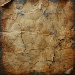 Wall Mural - Vintage Paper Texture with Cracks and Burn Marks