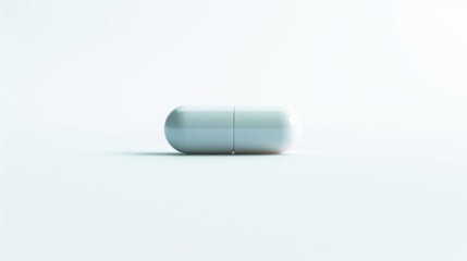 Poster - A single pill sits on a clean white surface