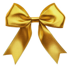 Wall Mural - PNG Elegant gold ribbon bow for gifts