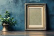 © kenkuza - Vintage photo frame on wooden table