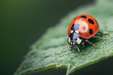 Poster - ladybird on a leaf