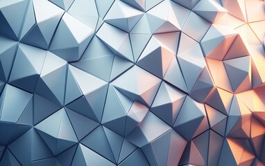 futuristic, high tech, colored background, with a triangular block structure. wall texture with a 3d