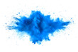 © Саша Силенко - explosion of dry blue paints on a transparent background. cloud and paint particles. Holi paint