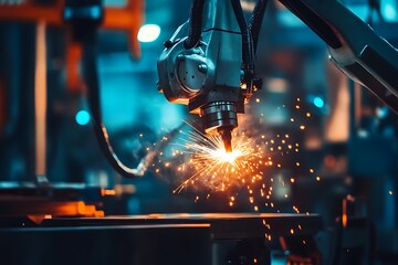 Canvas Print - welder at work