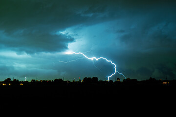 Wall Mural - freaky lightning strikes earth