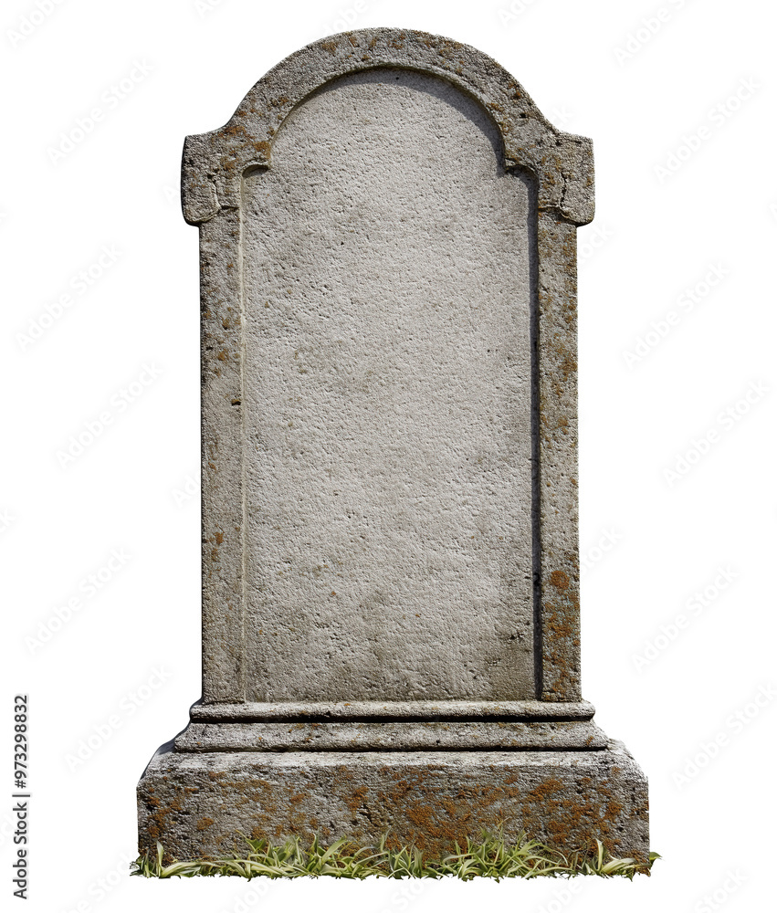Basic Tobstone simple, blank tombstone with a transparent background Stock ...