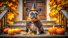 Autumn Dog Cat Porch Illustration Free Stock Photo - Public Domain Pictures