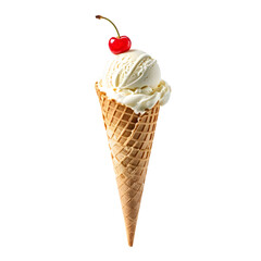 Ice cream isolated on a transparent  background