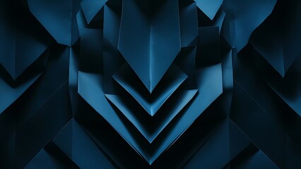 Dark blue geometric paper background