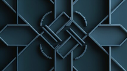 Dark blue geometric paper background