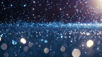 Poster - Abstract Blue Glitter Background