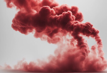 Wall Mural - realistic red smoke isolated on white background