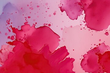 Wall Mural - Vibrant Crimson Watercolor Texture on Clear Background