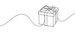 © Proongnee - gift box line art style vector with transparent background.