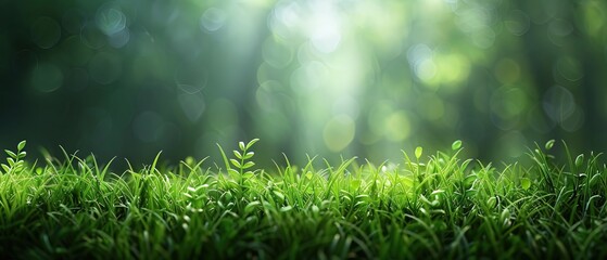 Wall Mural - green grass eco background