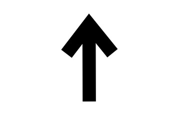 Wall Mural - black straight arrow icon on transparent background. flat style. arrow icon for your web site design