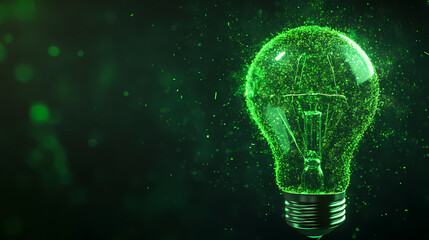 Green light bulb of future eco-energy