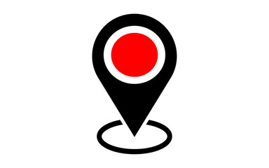 Wall Mural - location icon map icon destination place address navigation sign symbol apps website vector button