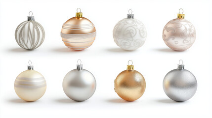 Wall Mural - christmas balls isolated on white background