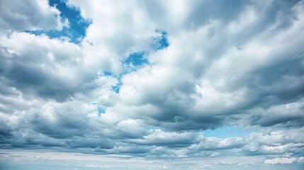 Wall Mural - Spring sky with gray clouds as a natural backdrop