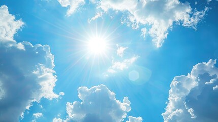 Wall Mural - Sky with sunlight and clouds