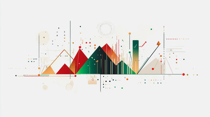 charts and graphs with statistics to innovative analyze business potential and forecast future development of companies growth.