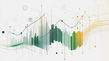 charts and graphs with statistics to innovative analyze business potential and forecast future development of companies growth.