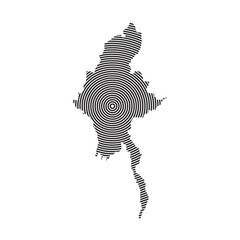 Sticker - Myanmar map icon