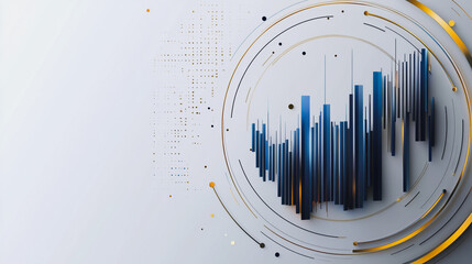 charts and graphs with statistics to innovative analyze business potential and forecast future development of companies growth.