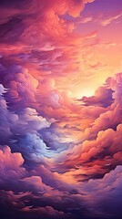 Poster - Dreamy sunset cloudscape