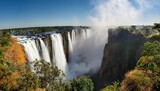 Victoria Falls in Full Flow, Showcasing the Power and Majesty of Nature