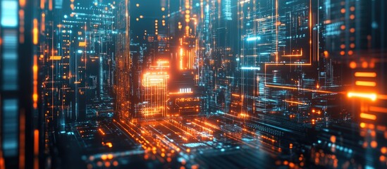 Wall Mural - digital innovation and technology concept