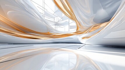 Poster - Abstract Modern Architectural Interior Background 3D Rendered Illustration