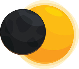 Wall Mural - total solar eclipse with the moon blocking the sun creating a corona