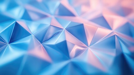 Wall Mural - Blurred light blue triangle background design Geometric origami style background featuring a gradient effect