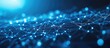 ©  AugmentArt - Network connection framework Abstract blue backdrop featuring dynamic dots lines and triangles Futuristic depiction Digital tech design 3D visualization