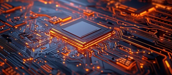 Wall Mural - close up of an electronic circuit board