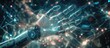 ©  AugmentArt - AI machine learning robotic hand and human interaction within a vast data network focusing on data exchange deep learning and advancements in artificial intelligence technology