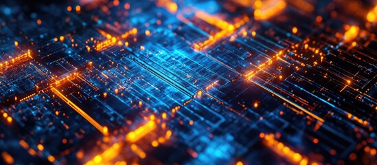 Wall Mural - abstract digital technology background