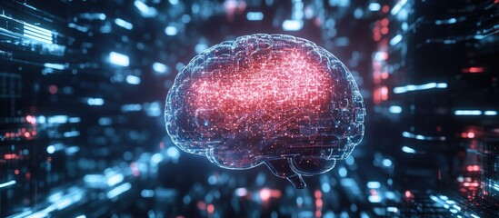 Wall Mural - ai learning and artificial intelligence concept a modern technology and networking illustration in 3