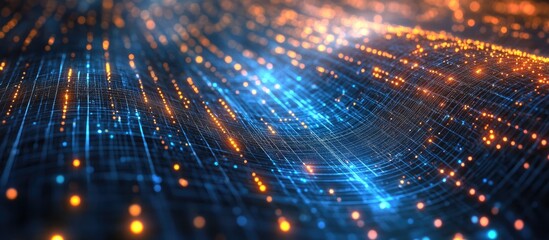Wall Mural - illustration of quantum computing concepts